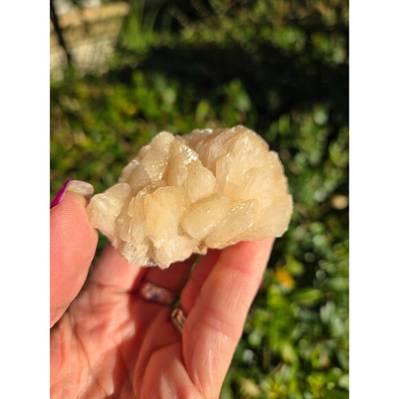 Peach Stilbite Apophyllite Cube Crystal Cluster - Picture 4 of 9